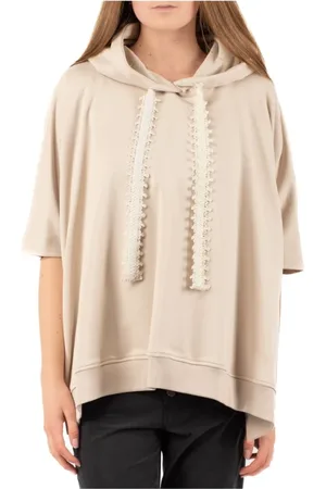 Dondup Sweathshirts & Hoodies, Dame, Hvid, M, Uld, Stilfuld Strik Top