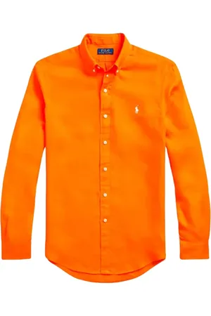 Ralph Lauren Skjorte, Herre, , S, Linned, Linned Skjorte Custom Fit