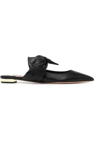 Aquazzura Sko, Dame, Sort, 39 1/2 EU, Læder, Elegante sorte mule i sort læder