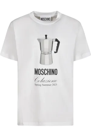 Moschino Top, Herre, Hvid, 2XL, Uld, Stilfulde T-shirts og Polos