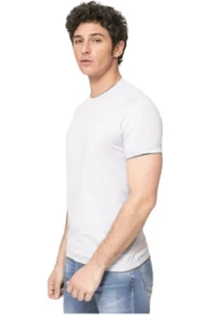 Gran Sasso Top, Herre, Grå, M, Bomuld, Lysegrå T-shirt