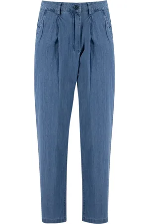 Aspesi Bukser, Dame, Blå, S, Bomuld, Slim-fit Bukser