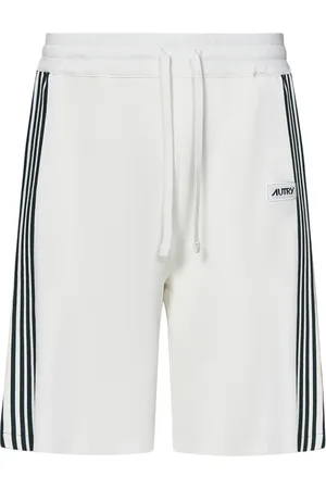 Autry Shorts, Herre, Hvid, L, Nylon, Hvide shorts med kontrastfarvede sidebånd