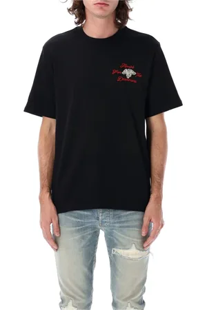 AMIRI Top, Herre, Sort, L, Bomuld, T-shirt med broderi - Dreamers