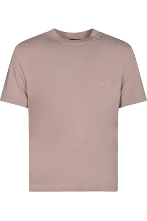 Giorgio Armani Top, Herre, Lyserød, M, Uld, Stilfulde T-shirts og Polos