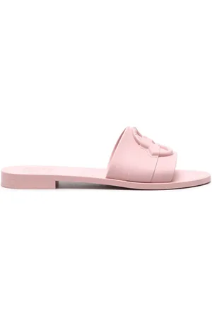 Moncler Sko, Dame, Lyserød, 40 EU, Uld, Stilfulde Slides til hverdagsbrug