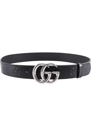 Gucci Tilbehør, Herre, Sort, 85 CM, Læder, GG Marmont Præget Læderbælte