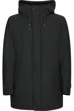 HERNO Frakke, Herre, Sort, S, Sort Trekvartfrakke Gør Stilen Elegant