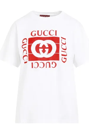 Gucci Top, Dame, Hvid, S, Bomuld, Ancora G Loved T-shirt