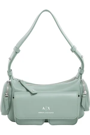 Armani Exchange Taske, Dame, Grøn, ONE SIZE, Uld, Chic Hobo-Taske med Lynlås