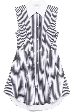 Sportmax Kjole, Dame, Sort, 2XS, Sort Kjole med Hvide Detaljer