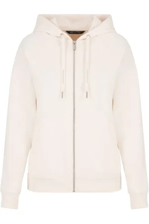 Armani Exchange Sweathshirts & Hoodies, Dame, , M, Bomuld, Hvid lynlås-hoodie