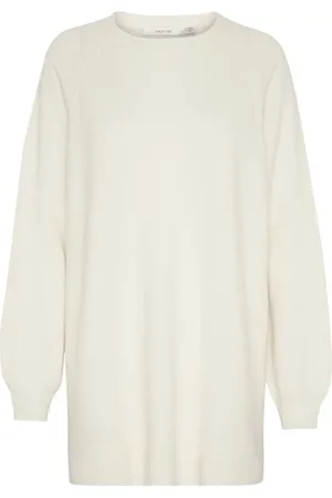 Gestuz Strik, Dame, Hvid, S, Uld, Puff Sleeve Striktrøje