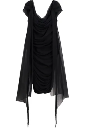 Givenchy Kjole, Dame, Sort, S, Draperet Stretch Viscose Ærmeløs Kjole