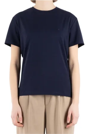 Acne Studios Top, Dame, Blå, XL, Bomuld, Blå Bomuld T-Shirt Cl0309