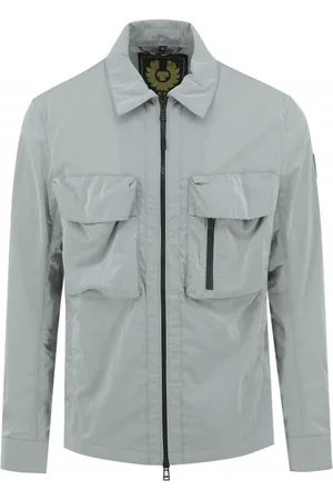 Belstaff Jakke, Herre, Grå, XL, Uld, Rift Overshirt S