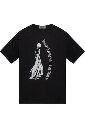 Y-3 Top, Herre, Sort, L, Bomuld, Bomuld T-shirt med print