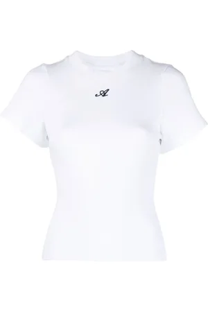 Axel Arigato Top, Dame, Hvid, M, Bomuld, Script A Cotton T-shirt