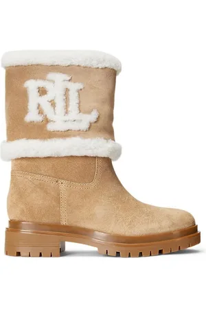 Ralph Lauren Sko, Dame, Brun, 38 EU, Uld, Stilfulde vinterstøvler