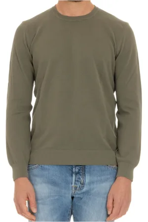 Gran Sasso Sweathshirts & Hoodies, Herre, Grøn, 2XL, Bomuld, Grøn Rissting Bomuldssweater