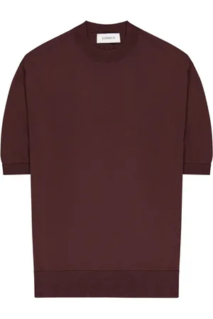 LANEUS Top, Herre, Brun, L, Brun Crew Neck T-shirts og Polos