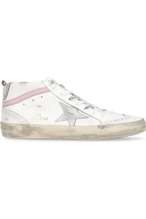 Golden Goose Sko, Dame, Hvid, 36 EU, Læder, Mid Star Læder Sneaker
