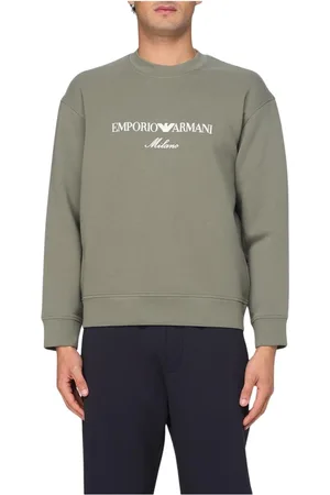 Emporio Armani Sweathshirts & Hoodies, Herre, Grøn, S, Grøn Sweater Kollektion