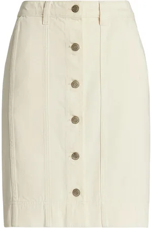 Ralph Lauren Nederdel, Dame, Hvid, 3XS, Bomuld, Mini Pencil Skirt