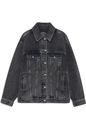 ANINE BING Jakke, Dame, Grå, XS, Denim, Vintageinspireret grå denimjakke