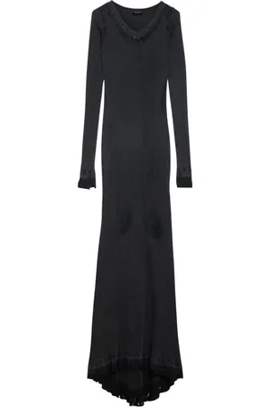 Balenciaga Kjole, Dame, Sort, S, Lang Kjole Elegant Stil