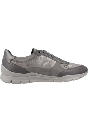 Geox Sko, Dame, Grå, 36 EU, Uld, Stilfulde Sneakers