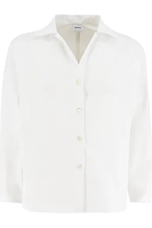 Aspesi Bluser & Skjorter, Dame, Hvid, 2XS, Bomuld, Justerbar Kant Bomuldsbluse
