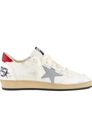 Golden Goose Sko, Herre, Hvid, 44 EU, Læder, Læder Sneakers med Stjerne Logo