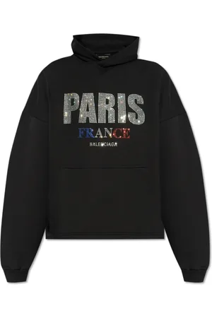 Balenciaga Sweathshirts & Hoodies, Dame, Sort, M, Bomuld, Hoodie med Logo