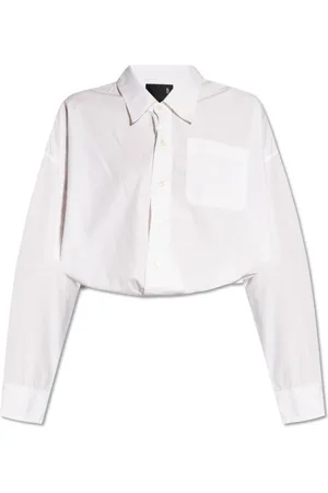 R13 Bluser & Skjorter, Dame, Hvid, L, Bomuld, Crossover Bubble Skjorte