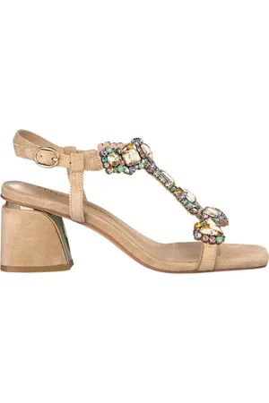 Alma en Pena Sko, Dame, , 37 EU, Læder, Rhinestone-rem Høj Hæl Sandal