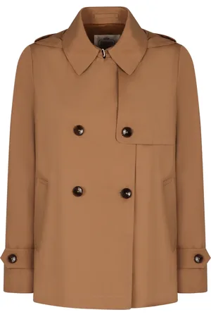 HERNO Frakke, Dame, Brun, XL, Bomuld, Hætte Trenchcoat