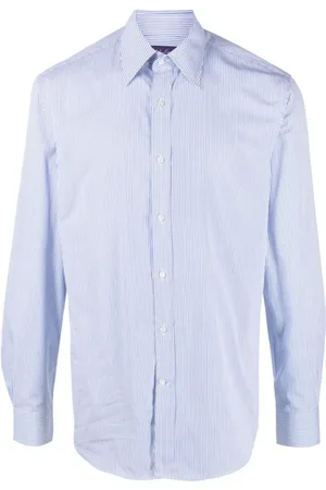 Ralph Lauren Skjorte, Herre, Blå, S, Bomuld, Casual Langærmet Skjorte