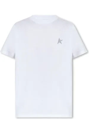 Golden Goose Top, Dame, Hvid, L, Bomuld, Crewneck T-shirt