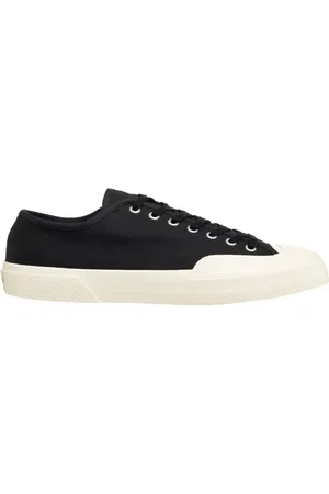 Superga Sko, Herre, Sort, 44 EU, Læder, Sorte Sneakers Lavt Snit Brokentwill Stil