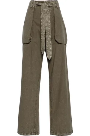 R13 Bukser, Dame, Grøn, W27, Bomuld, Belted Utility Pant