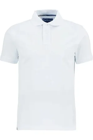 Barbour Top, Herre, Hvid, XL, Bomuld, Hvid Bomuldspolo Skræddersyet pasform