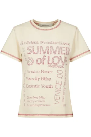 Golden Goose Top, Dame, , L, Bomuld, Journey Slim T-shirt i bomuldsjersey