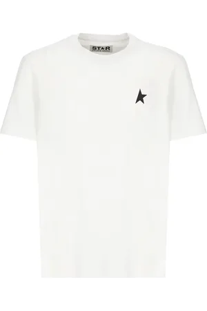Golden Goose Top, Herre, Hvid, S, Bomuld, One Star-logo kortærmet T-shirt