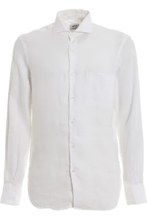Aspesi Skjorte, Herre, Hvid, 2XL, Tyl, Linen Skjorte