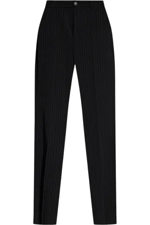 Balenciaga Bukser, Dame, Sort, M, Uld, Pleat-front Bukser