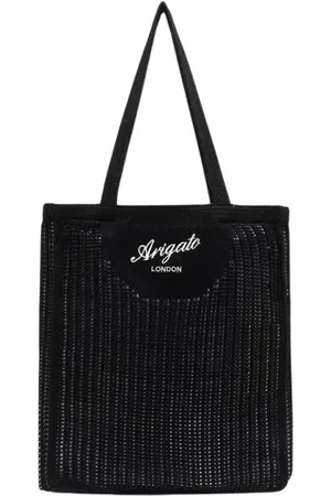 Axel Arigato Taske, unisex, Sort, ONE SIZE, Bomuld, Ensfarvet Vævet Strik Grid Shopper
