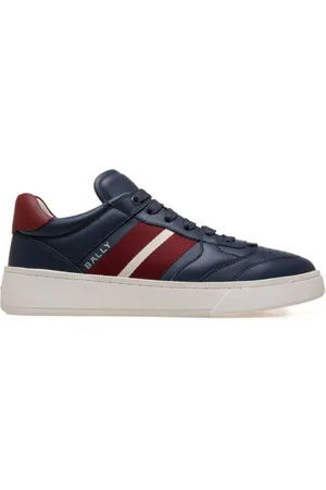 Bally Sko, Herre, Blå, 40 EU, Læder, Perforerede Læder Sneakers