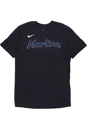 Nike Top, unisex, Sort, M, Miami Marlins Wordmark Tee