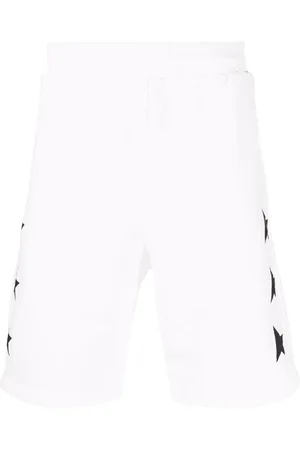 Golden Goose Shorts, Herre, Hvid, XL, Bomuld, Bermuda Diego Blanc Étoiles Noires Shorts